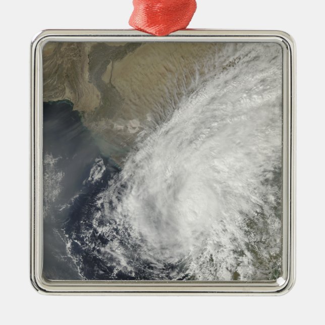 Tropical Storm Phyan Metal Tree Decoration (Front)