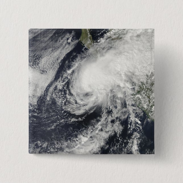Tropical Storm Rick approaching Mexico 15 Cm Square Badge (Front)