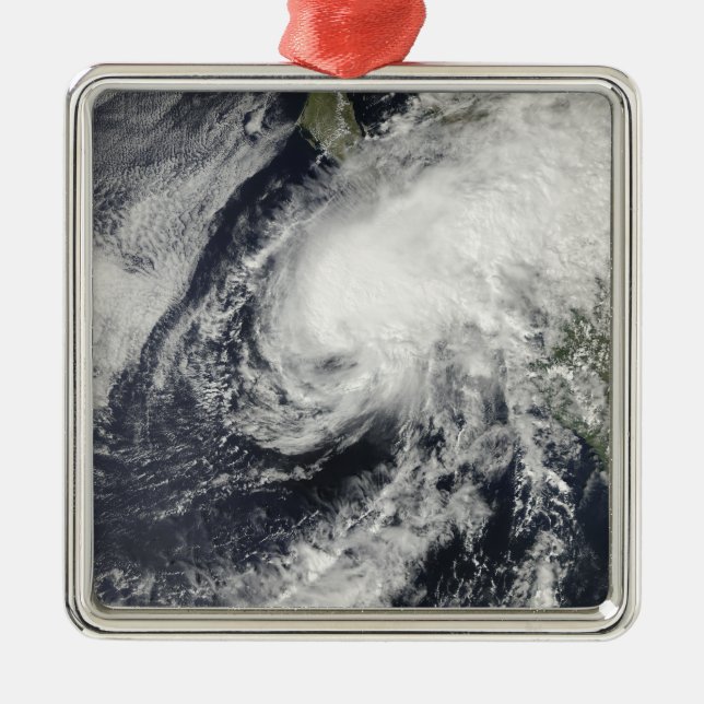 Tropical Storm Rick approaching Mexico Metal Tree Decoration (Front)