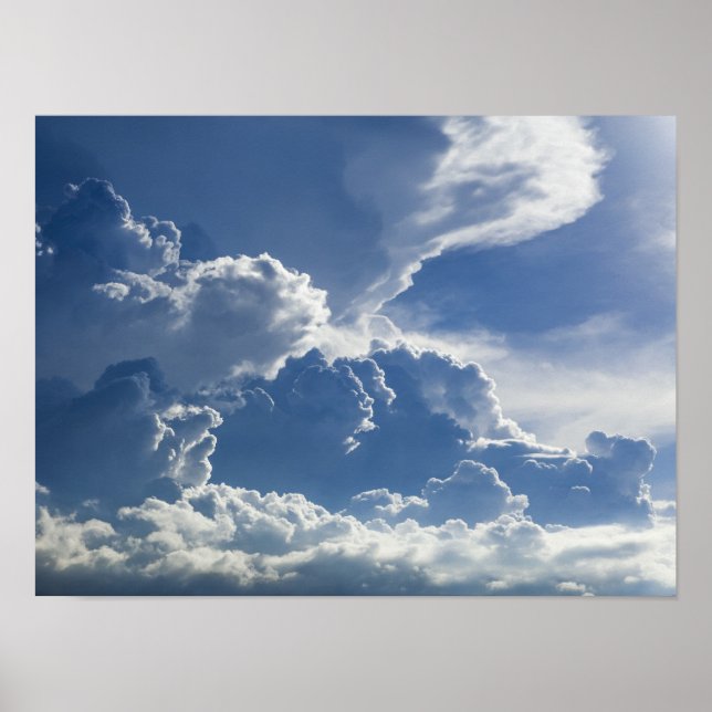 Tropical Storm Towering Clouds Poster (Front)