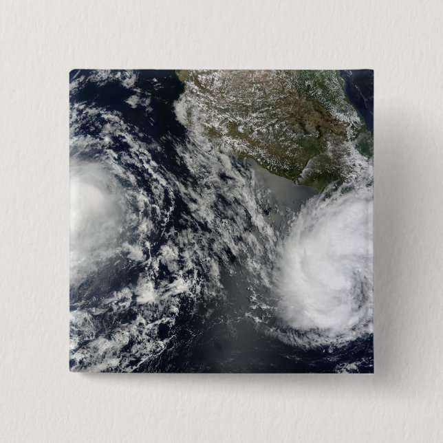 Tropical Storms Blas and Celia 15 Cm Square Badge (Front)