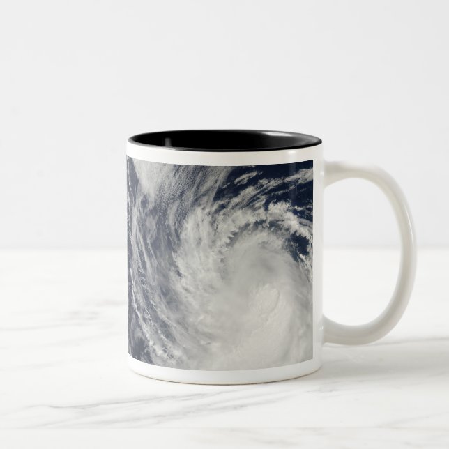 Tropical storms Boris and Cristina Two-Tone Coffee Mug (Right)