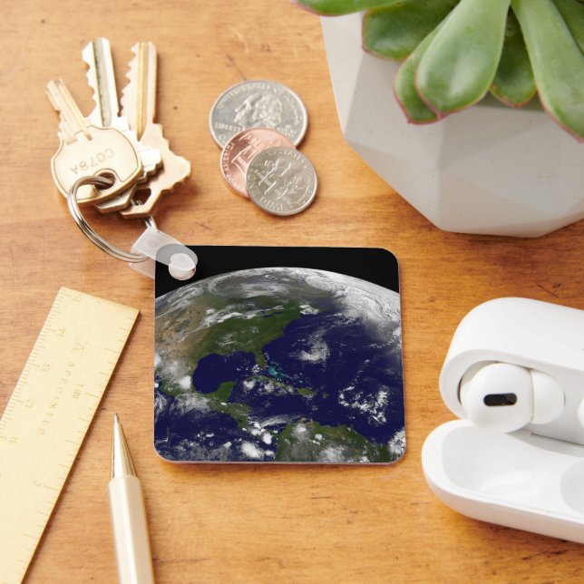 Tropical Storms On Planet Earth. Key Ring (Desk)
