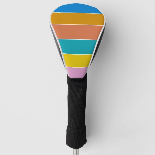 Tropical Striped Colours of Bonaire Golf Head Cover (Front)