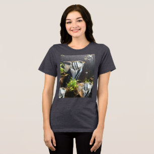 Tropical Striped Fish Bella Canvas T-Shirt Tri-Blend Shirt