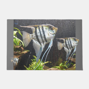 Tropical Striped Fish Design Doormat