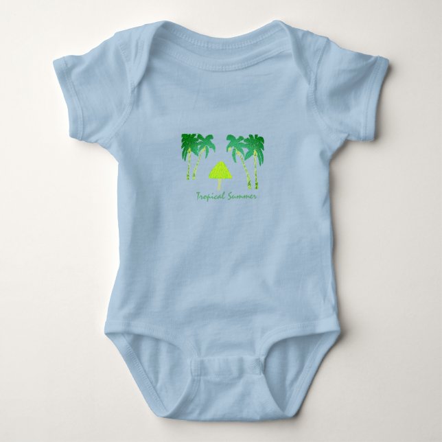 Tropical Summer Baby Bodysuit (Front)