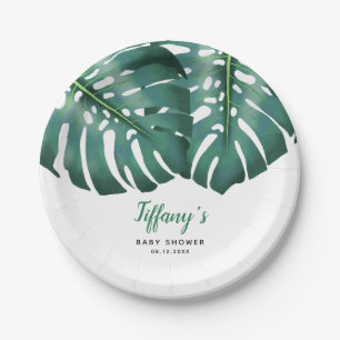 Tropical Summer Baby Shower Gender Neutral Paper Plate