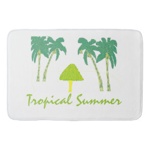 Tropical Summer Bath Mat