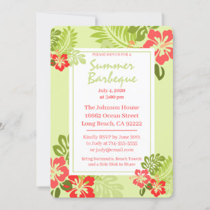 Tropical Summer BBQ Invitation