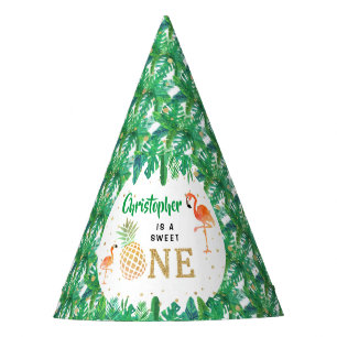 Tropical Summer Beach Luau Boys 1st Birthday Party Hat