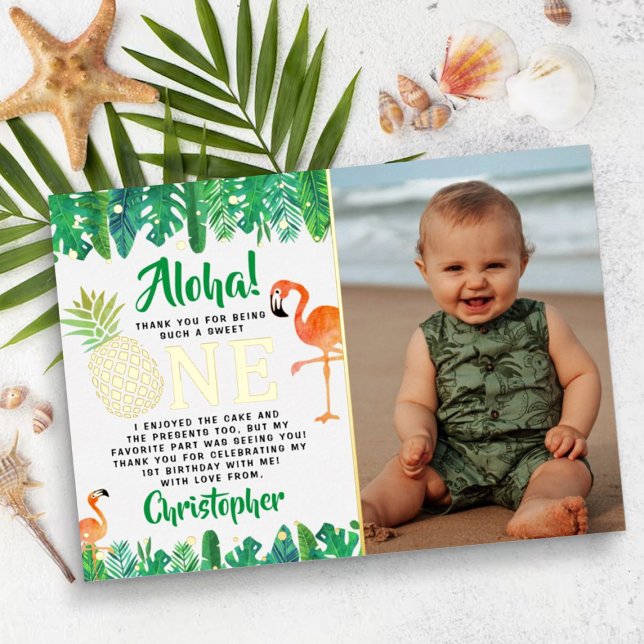 Tropical Summer Beach Luau Boys 1st Birthday Photo (Creator Uploaded)