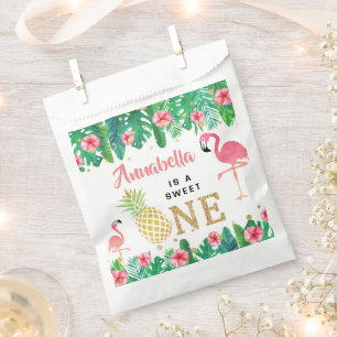 Tropical Summer Beach Luau Girls 1st Birthday Favour Bags