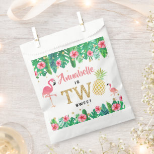 Tropical Summer Beach Luau Girls 2nd Birthday Favour Bags