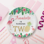 Tropical Summer Beach Luau Girls 2nd Birthday Paper Plate<br><div class="desc">Celebrate in style with these trendy 2nd birthday party paper plates. The design is easy to personalise with your own wording and your family and friends will be thrilled when they see these fabulous party plates.</div>