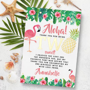 Tropical Summer Beach Luau Girls 2nd Birthday Real