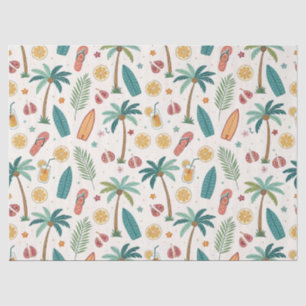 Tropical Summer Beach Pattern (1) Tissue Paper