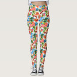 Tropical Summer Beach Vacation Pattern Leggings<br><div class="desc">Super fun leggings featuring a pattern of all things tropical vacation - sunglasses,  lounge chair,  beach towel,  refreshing drink,  etc.. Perfect for a tropical beach vacation,  working out or everyday fun wear.</div>