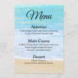 Tropical Summer Beach Wedding Menu Card<br><div class="desc">Size: 5" x 7" Eat, drink, and be merry! Elevate your dining space and tablescape with a thoughtful menu that is sure to delight. Dimensions : 5" x 7" (portrait); 7" x 5" (landscape) Full colour CMYK print process Double sided printing for no additional cost 100% satisfaction guarantee Paper Type:...</div>