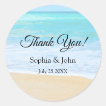 Tropical Summer Beach Wedding Thank You Favour