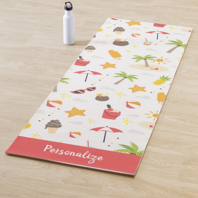 Tropical Summer Beach Zen Yoga Personalised Yoga Mat (In Situ)