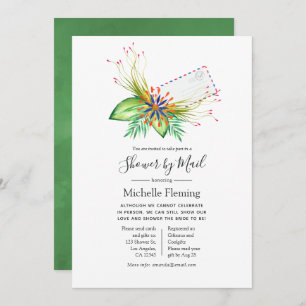 Tropical Summer Bridal or Baby Shower by Mail Invitation