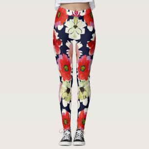 Tropical summer   Colourful florals Design Leggings