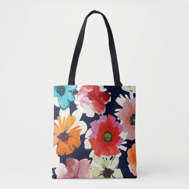 Tropical summer | Colourful florals Design Tote Bag (Front)