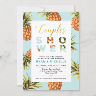Tropical Summer Couples Wedding Shower Invitation