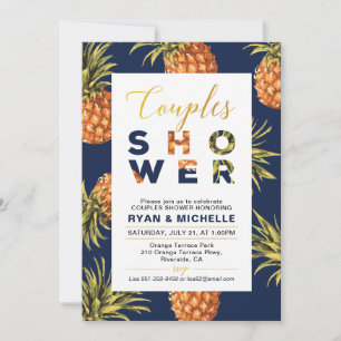 Tropical Summer Couples Wedding Shower Invitation