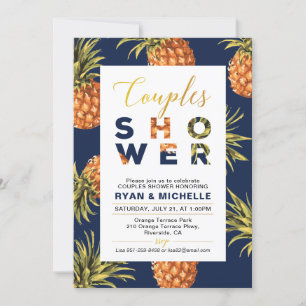 Tropical Summer Couples Wedding Shower Invitation
