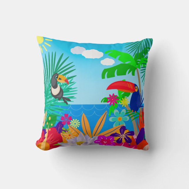 Tropical Summer Cushion (Front)