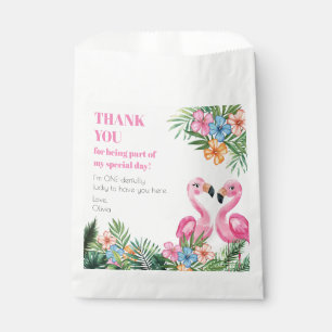Tropical Summer Flamingo Onederland 1st Birthday Favour Bags