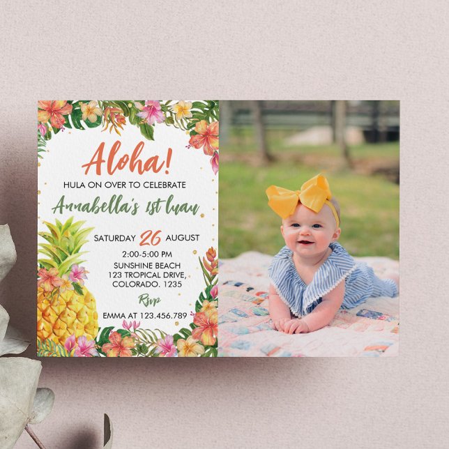 Tropical Summer Floral Birthday Invitation (Creator Uploaded)