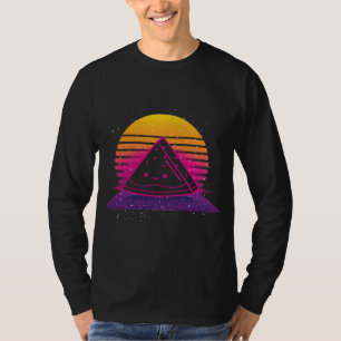 Tropical Summer Fruit 80s Retro Synthwave Sunset W T-Shirt