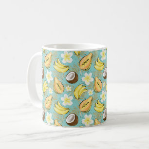 Tropical Summer Fruit Pattern Coffee Mug