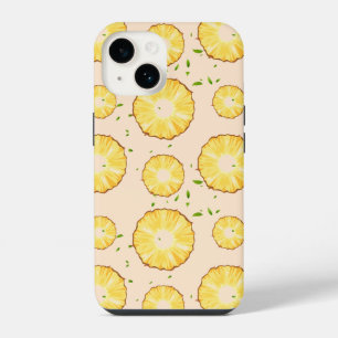 TROPICAL SUMMER FRUIT pineapple Slice pattern iPhone 14 Case