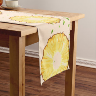 TROPICAL SUMMER FRUIT pineapple Slice pattern Short Table Runner