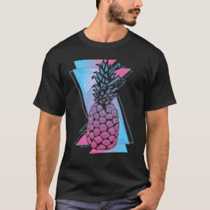 Tropical Summer Fruit Synthwave 90s Vaporwave Pine T-Shirt