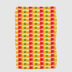 Tropical Summer Fruits – 3D Kiwi, Watermelon & M Golf Towel