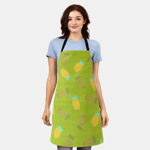 Tropical Summer Fruits Kiwi Green Apron