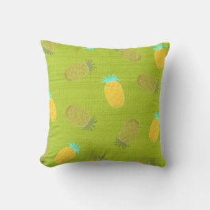 Tropical Summer Fruits Kiwi Green Cushion