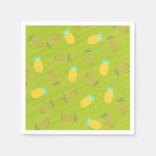 Tropical Summer Fruits Kiwi Green Napkin