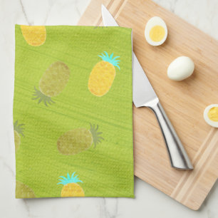 Tropical Summer Fruits Kiwi Green Tea Towel