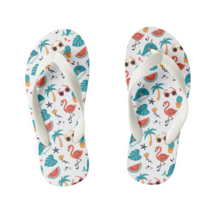 Tropical Summer Fun Kid's Flip Flops