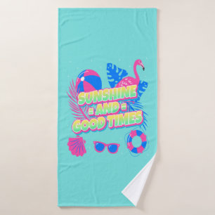 Tropical Summer Fun Vibes Bath Towel