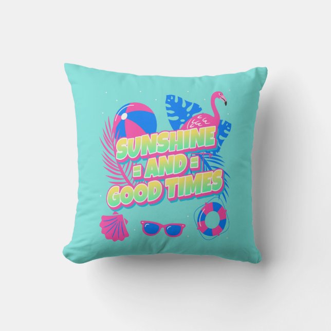 Tropical Summer Fun Vibes Cushion (Front)