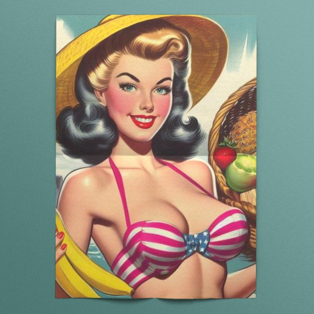 Tropical Summer Girl Tissue Paper (Creator Uploaded)