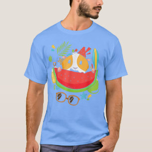 Tropical Summer Guinea Pig Exotic Fruit Cute Water T-Shirt