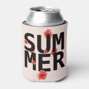 Tropical Summer Hibiscus Can Cooler